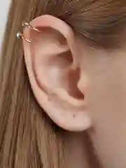 Золотой зажим для ушей, набор из двух штук
