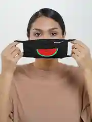 Многоразовая двуслойная тканевая маска Арбуз