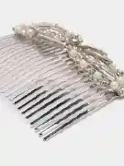 Серый гребешки со стразами