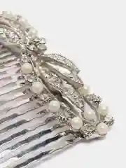 Серый гребешки со стразами
