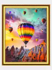 Алмазная мозаика "Воздушные шары" 40*50 см на подрамнике, полная выкладка