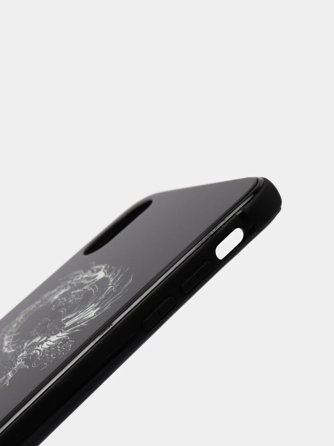 Синий светящийся чехол со стеклянным покрытием для Iphone