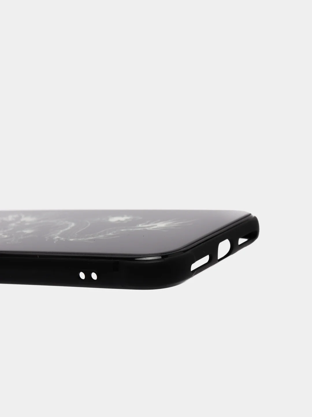 Синий светящийся чехол со стеклянным покрытием для Iphone