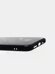 Синий светящийся чехол со стеклянным покрытием для Iphone