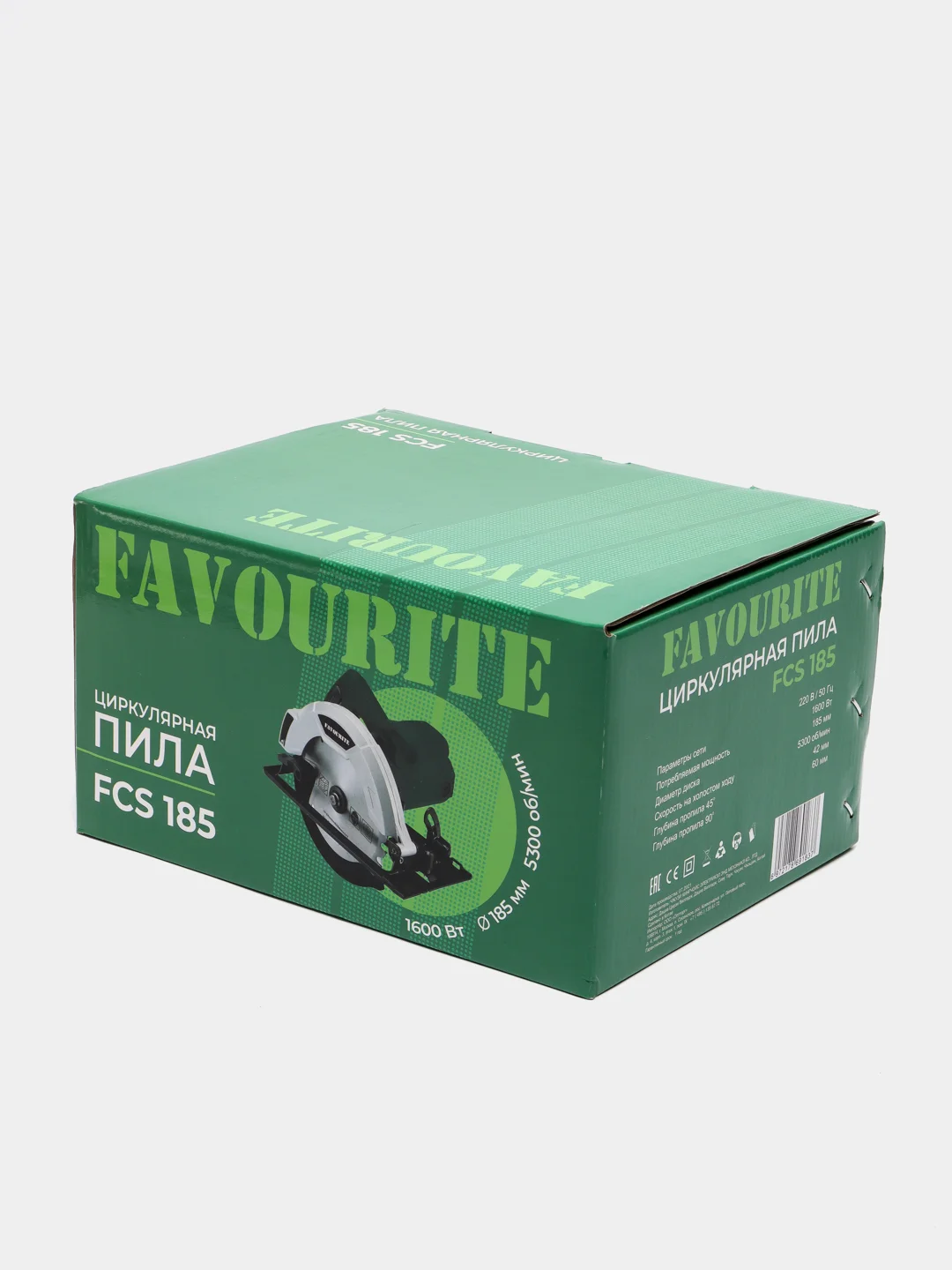 Пила циркулярная 1600Вт, ф185мм 5000об/мин FAVOURITE