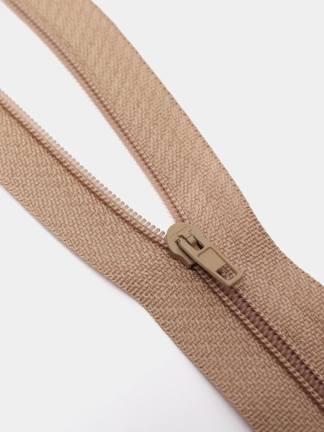 Бежевый меланж молния MaxZipper пластиковая юбочная №3, 18см