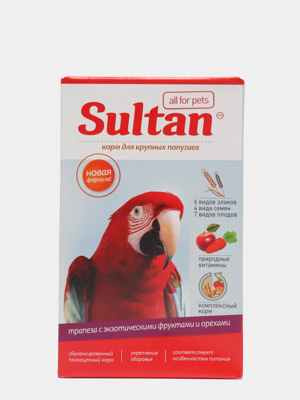 Корм Sultan для крупных попугаев "Трапеза с экзотическими фруктами и орехами", 400 г