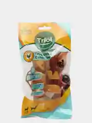 Трубочки витые жевательные с мясом курицы Triol Dental для собак до 25 кг 35-45 г, 2 штуки