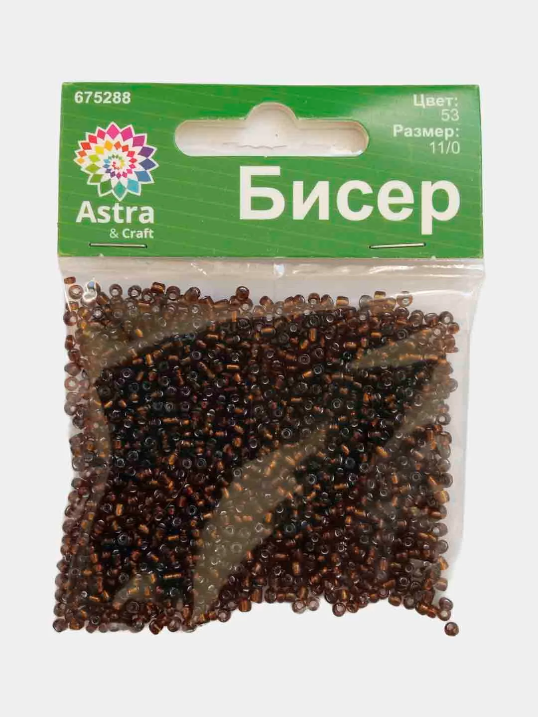 Бисер стеклянный 20 г, Китай