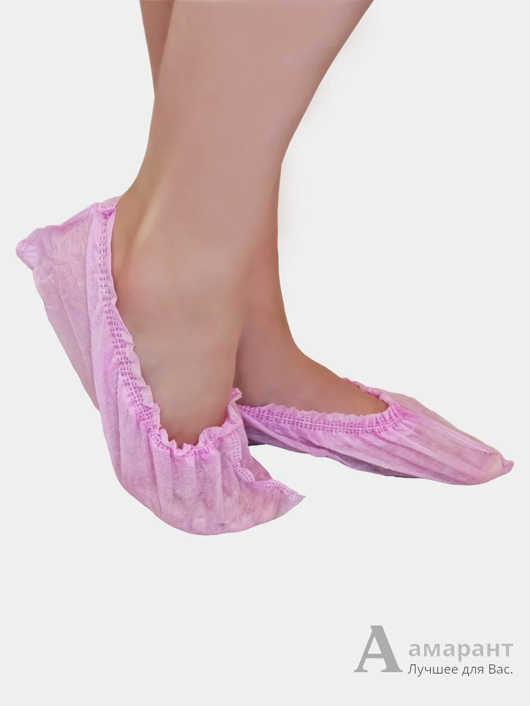 Носки одноразовые, розовые, размеры 35-42, 35-45, 25 пар, 17 гр/м2