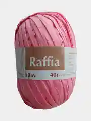 Розовый пряжа Рафия 40г 50 м Raffia Переработанные листья пальмы "Рафия"-100%