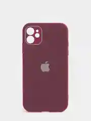 Бордовый чехол силиконовый для iPhone 11 со стеклянной панелью