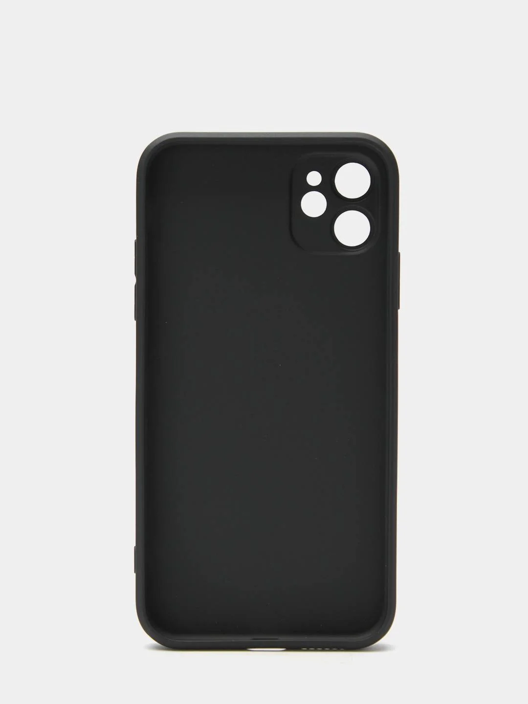 Черный чехол силиконовый для iPhone 11 со стеклянной панелью