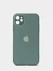 Зелёный хаки чехол силиконовый для iPhone 11 со стеклянной панелью