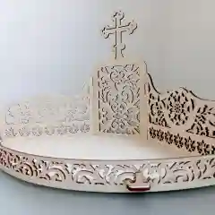 Полка для икон угловая, иконостас настольный одноярусный