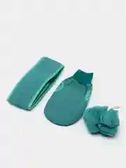 Индиго массажная рукавица,варежка,мочалка  для пилинга тела набор 3 шт