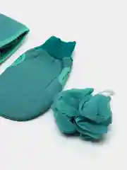 Индиго массажная рукавица,варежка,мочалка  для пилинга тела набор 3 шт