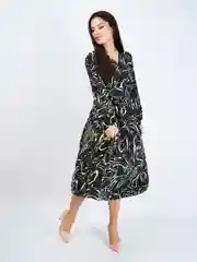 Черный платье универсальное, длинное