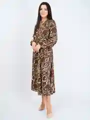 Коричневый платье универсальное, длинное