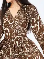 Коричневый платье универсальное, длинное