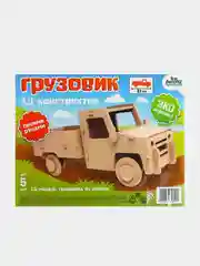 Белый грузовик Паровоз Конструктор деревянный
