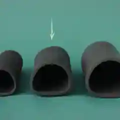 Аквариумный грот Guppy, керамическая трубка,черная