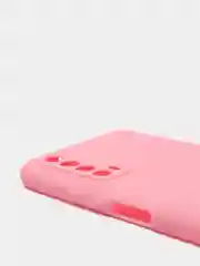 Розовый чехол с бархатом внутри для Huawei P SMART 2021