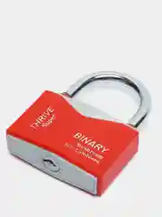 Красный замок навесной влагозащищенный с защитой от отмычек Binary, 70 мм