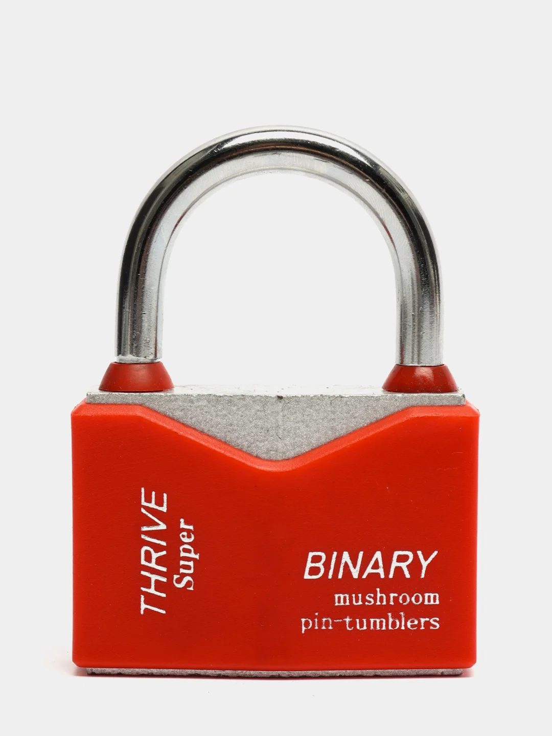 Красный замок навесной влагозащищенный с защитой от отмычек Binary, 70 мм