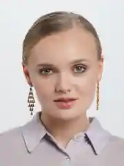 Серьги с цветными кристаллами / Серьги геометрия / Серьги ромбы