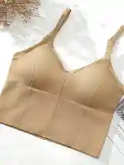 Кремовый базовый топ женский