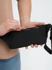 Черный сумка поясная мужская женская 4 цвета Сумка на пояс