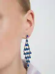 Серьги геометрия / Серьги ромбы / Серьги с кристаллами