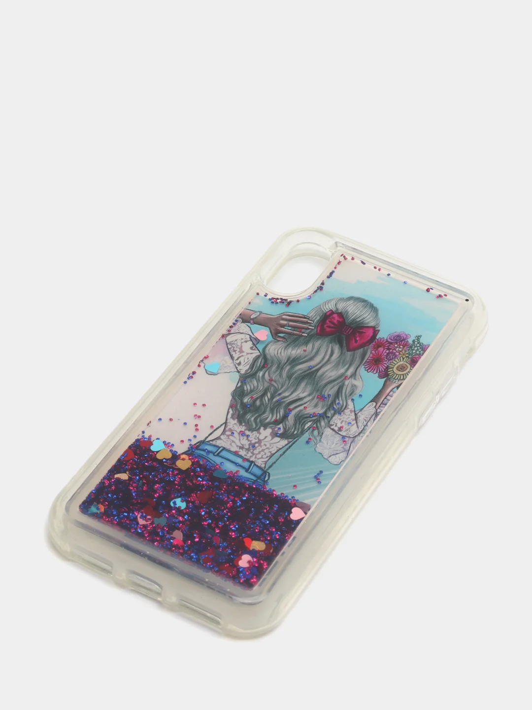 Алый чехол переливающийся IPhone X, XS