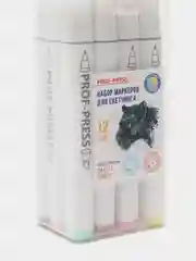 Маркеры для скетчинга PASTEL TONES, двухсторонние, 12 пастельных цветов