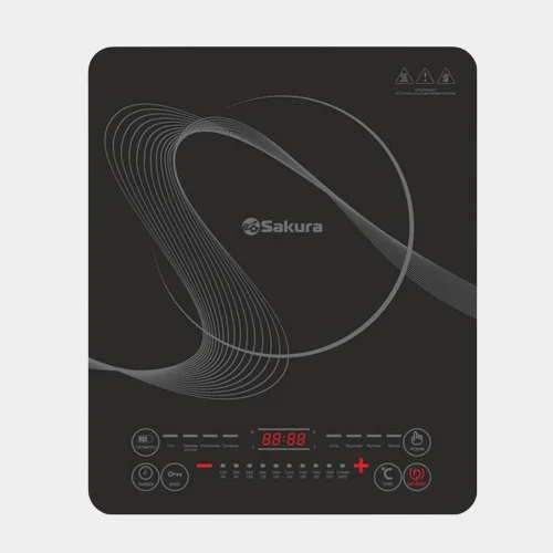 Черный плитка индукционная Sakura SA-7155VS, 2100 Вт