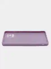 Сиреневый чехол Samsung A31 c защитой камеры и бархатом внутри