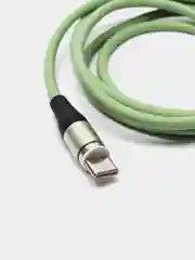 Зеленый кабель силиконовый 3.0A Type-C, Micro-USB, Lightning, магнитный, быстрая зарядка