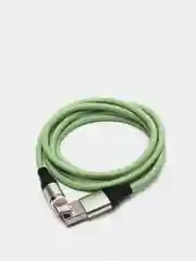 Зеленый кабель силиконовый 3.0A Type-C, Micro-USB, Lightning, магнитный, быстрая зарядка