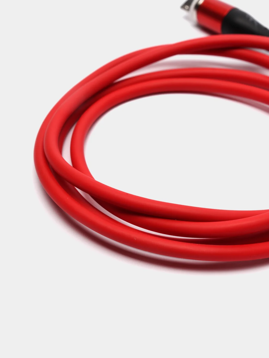 Красный кабель силиконовый 3.0A Type-C, Micro-USB, Lightning, магнитный, быстрая зарядка