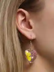 Серьги подвески в форме сердца