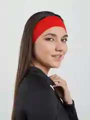Красный трикотажная повязка на голову
