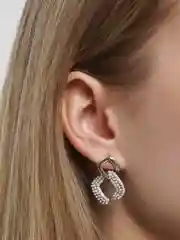 Бежевый серьги женские, классические