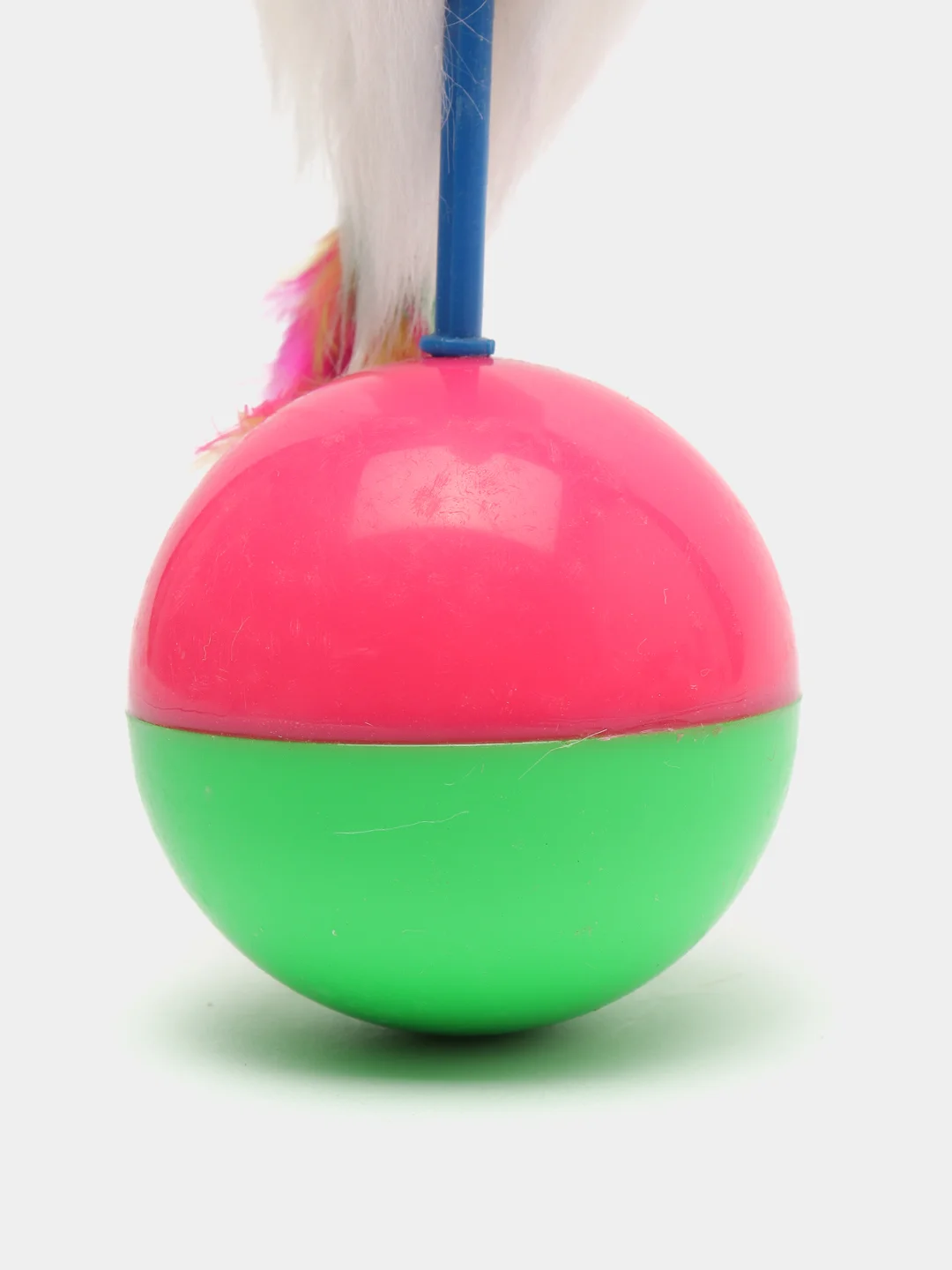 Игрушка для кошек Неваляшка с перьями