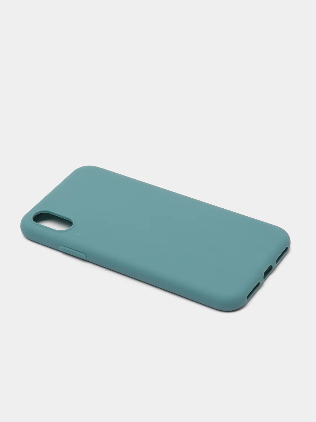 Синий меланж чехол для Apple iPhone X / XS силиконовый, 14 цветов
