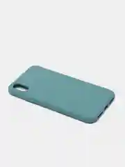 Синий меланж чехол для Apple iPhone X / XS силиконовый, 14 цветов