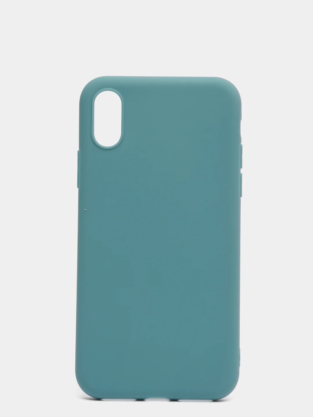Синий меланж чехол для Apple iPhone X / XS силиконовый, 14 цветов