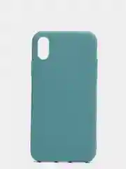 Синий меланж чехол для Apple iPhone X / XS силиконовый, 14 цветов