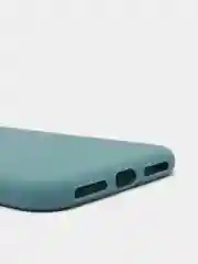 Синий меланж чехол для Apple iPhone X / XS силиконовый, 14 цветов
