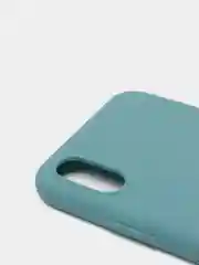 Синий меланж чехол для Apple iPhone X / XS силиконовый, 14 цветов